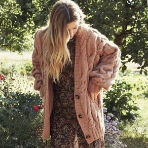 Doen Marcelle 100% Alpaca Cardigan - size XS / S Oversized, COZY!